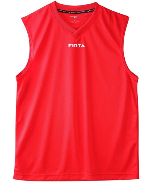 FINTA(フィンタ)/JRノースリーブメッシュシャツ/レッド