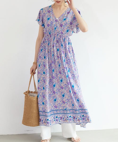 花柄エスニックカシュクールワンピース コカ Coca Magaseek