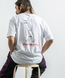 Rocky Monroe(ロッキーモンロー)/MARK GONZALES マークゴンザレス Tシャツ メンズ レディース 半袖 カジュアル ストリート ビッグシルエット 綿 コットン プリント ロゴ イラス/ホワイト系1