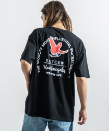 Rocky Monroe(ロッキーモンロー)/MARK GONZALES マークゴンザレス Tシャツ メンズ レディース 半袖 カジュアル ストリート ビッグシルエット 綿 コットン プリント ロゴ イラス/ブラック