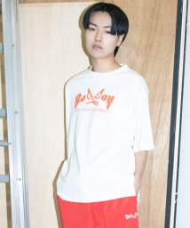 Rocky Monroe(ロッキーモンロー)/Tシャツ メンズ レディース 半袖 カジュアル 綿 コットン ビッグシルエット ルーズ ストリート ボックス BAD BOY バッドボーイ フライス リブ編み /ホワイト