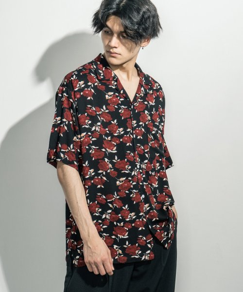 ロッキーモンロー Rocky Monroe 総柄シャツ メンズ 半袖 カジュアル 花柄 オープンカラー フラワー シンプル リゾート ストリート 開襟 ビッグシルエット オーバーサイズ アロハ リラックス Magaseek ロッキーモンロー Rocky Monroe 総柄シャツ メンズ 半袖 カジュアル 花柄 オープンカラー フラワー シンプル リゾート ストリート 開襟 ビッグシルエット オーバーサイズ アロハ リラックス Magaseek