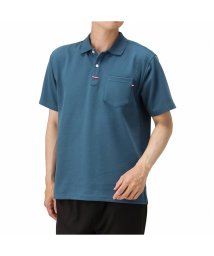 MAC HOUSE(men)(マックハウス（メンズ）)/NAVY ネイビー リップル無地ポロシャツ MH/03690SS/ブルーグリーン