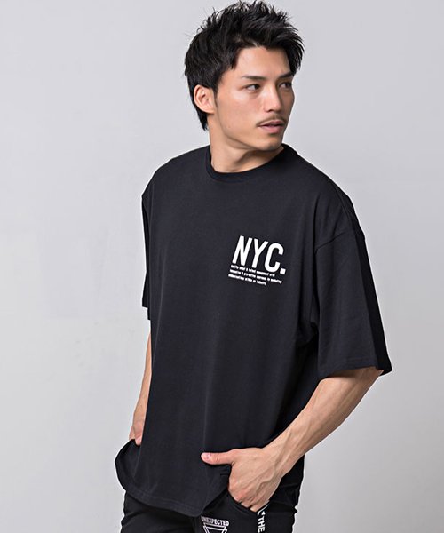 CavariA(キャバリア)/CavariA【キャバリア】NYCフォトビッグシルエット半袖Tシャツ/ブラック