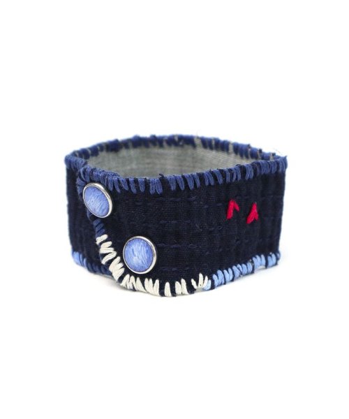 Porter Classic(ポータークラシック)/ポータークラシック ブレスレット Porter Classic PC SASHIKO BRACELET M 刺し子 KENDO 日本製 PC－011－1253/ブルー