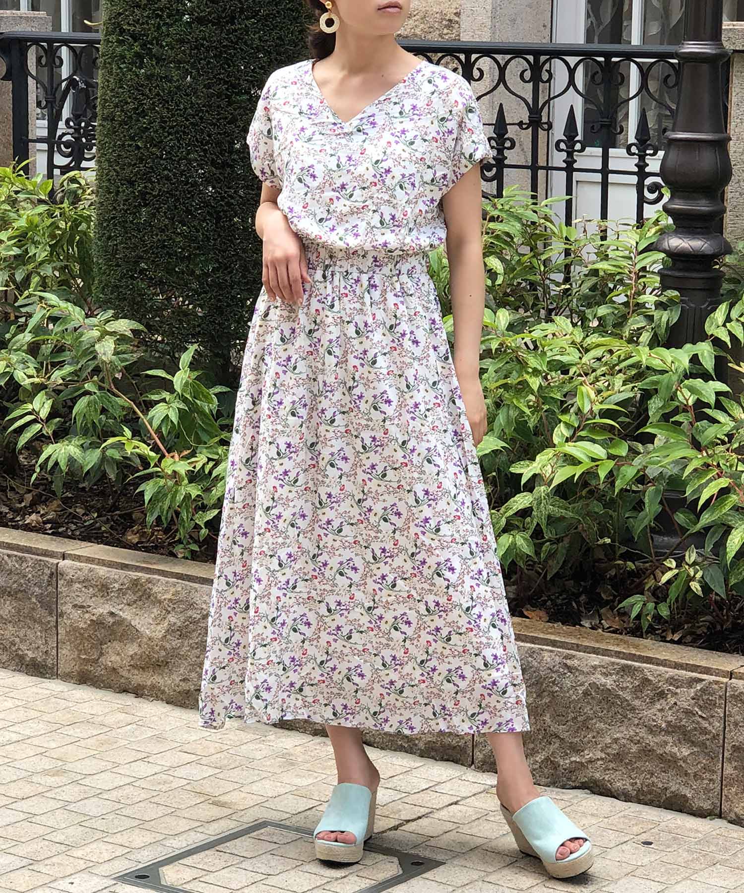 2極タイプ Julia flowerフリルロングワンピース | kinderpartys.at