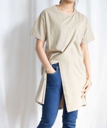 ARGO TOKYO(アルゴトウキョウ)/Organic cotton Asymmetry T－shirt 24152/ベージュ