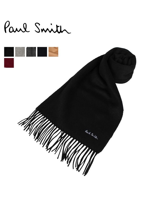 セール ポールスミス Paul Smith マフラー メンズ レディース Muffler ウール ブラック グレー チャコールグレー ネイビー ベージュ ワイン レッド ポールスミス Paulsmith Magaseek