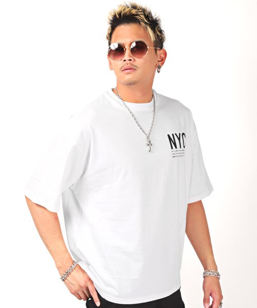 バックフォトプリント半袖tシャツ Tシャツ メンズ 半袖 5分袖 英字 ロゴ フォト プリント ラグスタイル Luxstyle Magaseek