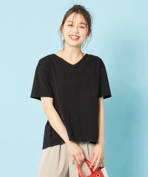 anySiS(エニィ　スィス)/【汗ジミが目立ちにくい】サラコントロールジャージー  Aライン Tシャツ/ブラック