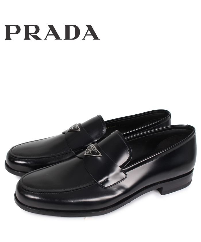 ＜マガシーク＞ スニークオンラインショップ プラダ PRADA シューズ ローファー ビジネスシューズ メンズ SPAZZOLATO LOGO ブラック 黒 2DB180 メンズ その他 9-28.7 SNEAK ONLINE SHOP】