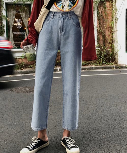 セール デニムパンツ レディース アンクル丈 ミニミニストア Miniministore Magaseek