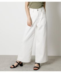 AZUL by moussy(アズールバイマウジー)/EASY DENIM WIDE/WHT