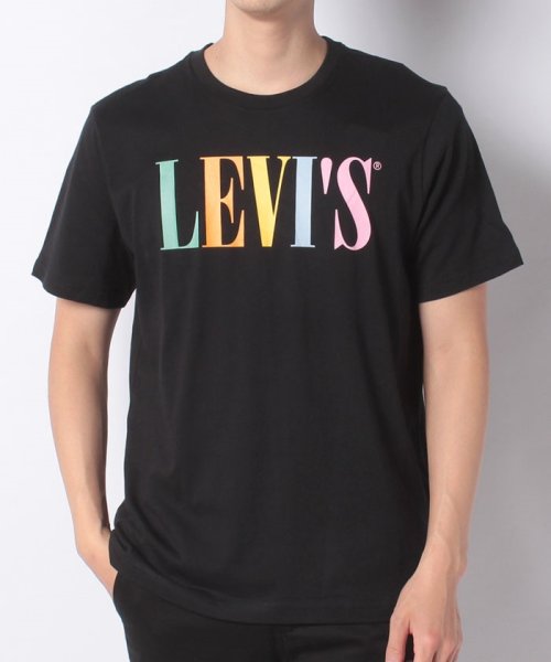 LEVI’S OUTLET(リーバイスアウトレット)/RELAXED GRAPHIC TEE 90'S SERIF LOGO MINE/ブラック