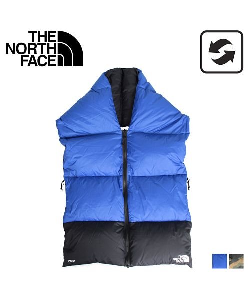 THE NORTH FACE(ザノースフェイス)/ノースフェイス THE NORTH FACE ダウン マフラー スカーフ ヌプシ　メンズ レディース リバーシブル NUPTSE SCARF ブルー カモ 迷彩/ブルー