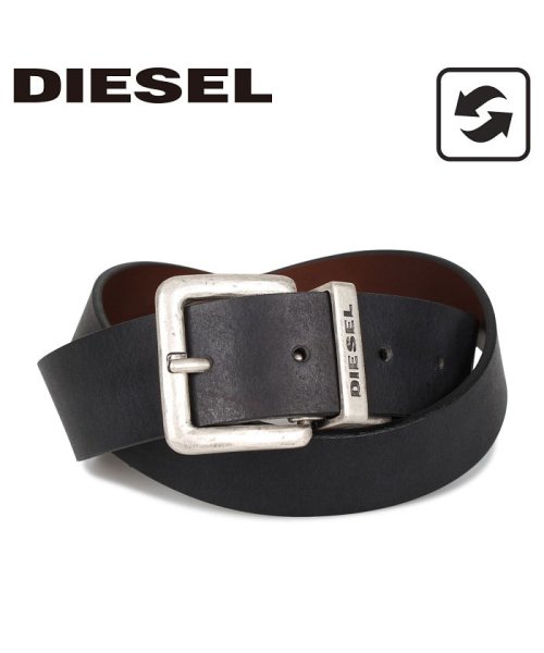 ディーゼル Diesel ベルト レザーベルト 本革 牛革 メンズ リバーシブル B Douckle 2 ブラック ブラウン 黒 X P0781 ディーゼル Diesel Magaseek