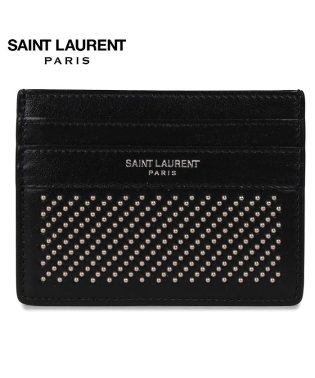 SAINT LAURENT PARIS/サンローラン パリ SAINT LAURENT PARIS パスケース カードケース ID 定期入れ メンズ 本革 スタッズ CARD CASE ブラック 黒 /503334837