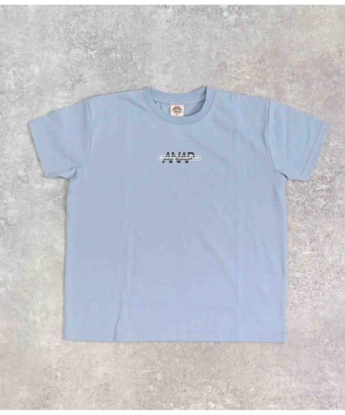 ANAP KIDS(アナップキッズ)/バックプリントビッグTシャツ/サックスブルー