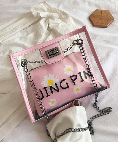 クリアバッグ ポーチ付き レディース ショルダーバッグ 透明 チェーンバッグ スクエアビニールバッグ バッグinバッグ ミニミニストア Miniministore Magaseek