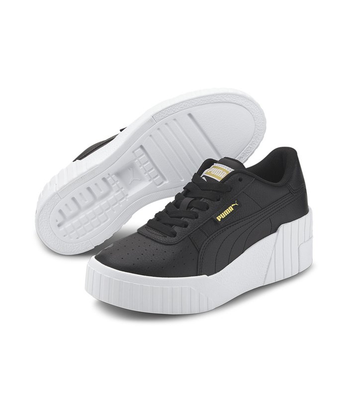 ＜マガシーク＞ プーマ CALI ウェッジ ウィメンズ スニーカー レディース PUMABLACK-PUMAWHITE 22 PUMA】