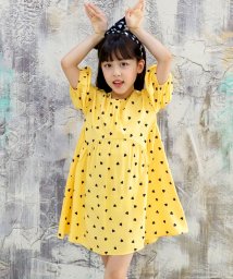 子供服Bee(子供服Bee)/ドット柄ワンピース/イエロー