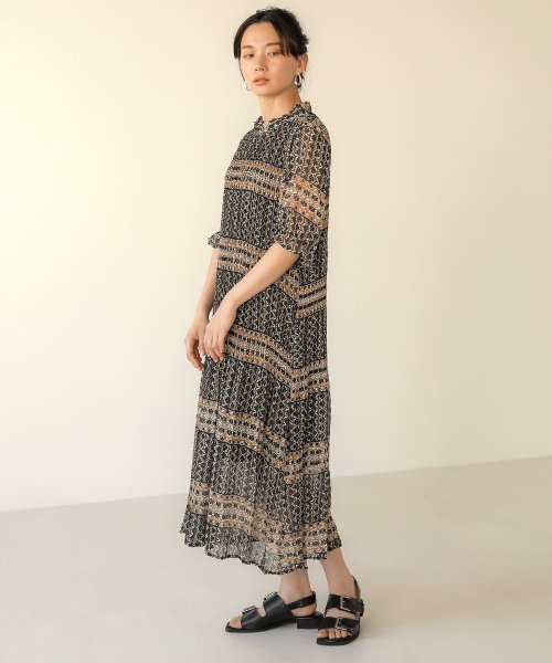 セール Web限定 総柄プリーツ半袖ワンピース ブージュルード Bou Jeloud Magaseek