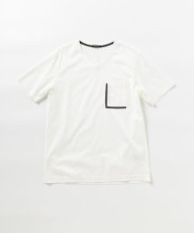 Stutostein(シュテットシュタイン)/配色ポケット VネックTシャツ/ホワイト