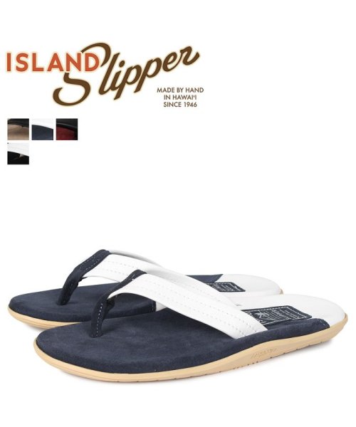 ISLAND SLIPPER(アイランドスリッパ)/アイランドスリッパ ISLAND SLIPPER スエード サンダル トングサンダル メンズ SNAKE SUEDE ブラック ホワイト ネイビー ベージュ レ/ネイビー