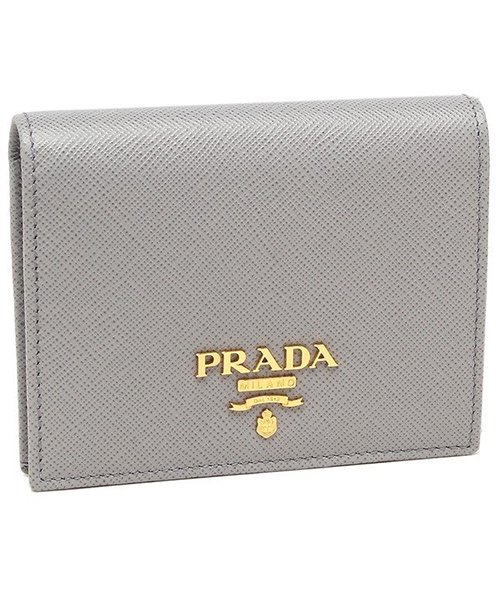 PRADA(プラダ)/プラダ 折財布 レディース PRADA 1MV204 QWA/グレー