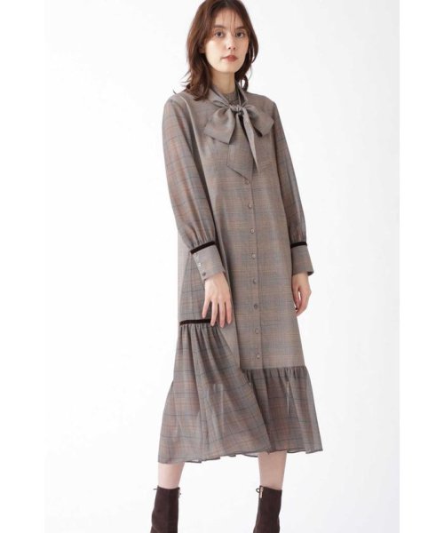 JILL STUART(ジル スチュアート)/マギーチェックワンピース/BROWN