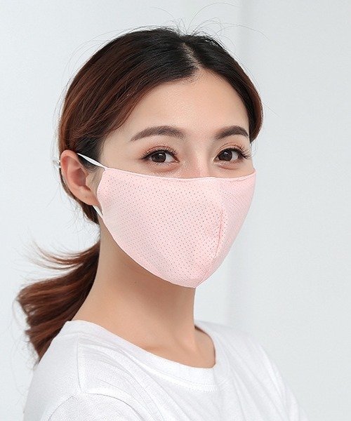 aimoha(aimoha（アイモハ）)/冷感素材の生地を使用した夏の洗える布マスク 4枚セット/ベージュ