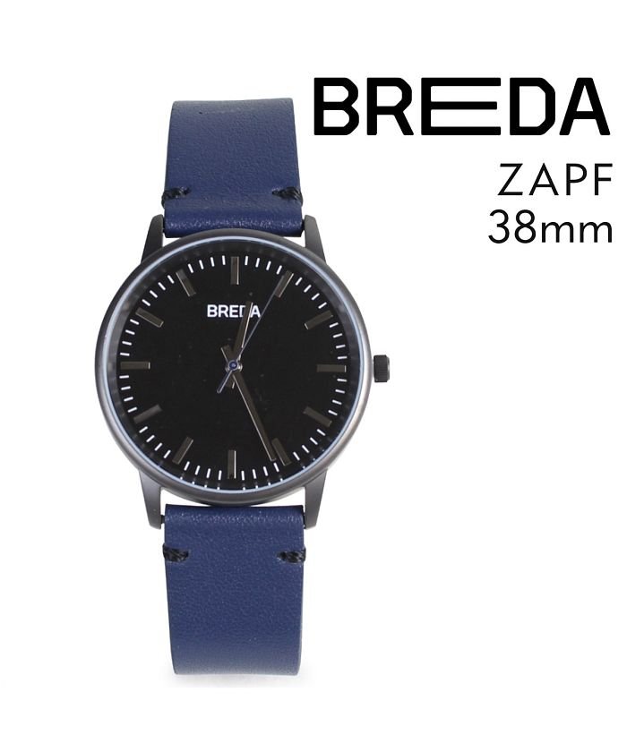 ブレダ Breda 腕時計 38mm メンズ 時計 ツアップ Zapf 1697g ガンメタル ネイビー ブレダ Breda Magaseek