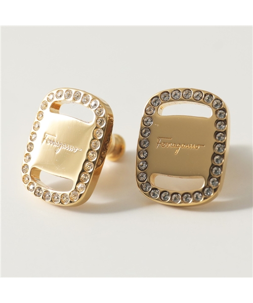 【SALVATORE FERRAGAMO(サルヴァトーレフェラガモ)】76 0221 001 ロゴ クリスタル ピアス アクセサリー OROGILU レディース 新作通販サイト サルヴァトーレ フェラガモ ピアス ピアス(両耳用)