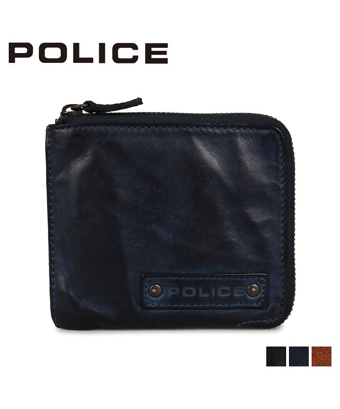 ポリス Police 財布 ミニ財布 メンズ ラヴァーレ L字ファスナー Lavare Wallet ブラック ネイビー キャメル 黒 Pa 59606 503349980 ポリス Police Magaseek