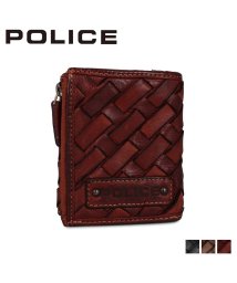 POLICE(ポリス)/ポリス POLICE 財布 三つ折り メッシュ メンズ 本革 TRI－FOLD WALLET ブラック ネイビー ブラウン 黒 PA－70303/ブラック