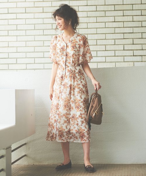 セール 花柄バックレースアップワンピース トランテアン ソン ドゥ モード 31 Sons De Mode Magaseek