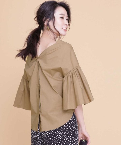 セール ギャザースリーブタイプライターブラウス ナノ ユニバース Nano Universe Magaseek