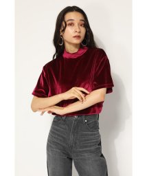 LAGUA GEM(ラグアジェム)/VELOUR HIGH NECK T／SH/PNK