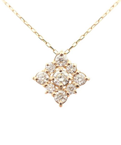 JEWELRY SELECTION(ジュエリーセレクション)/K18PG 天然ダイヤモンド 計0.2ct デザインネックレス/ピンクゴールド