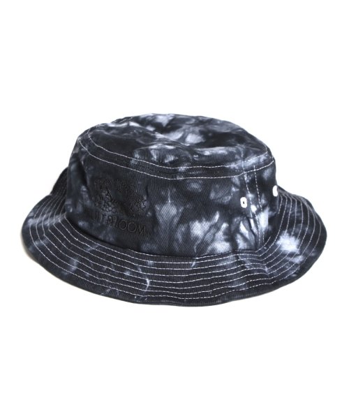 MAISON mou(メゾンムー)/【FRUIT OF THE LOOM/フルーツオブザルーム】 後染め COTTON LOGO BUCKET HAT/ロゴバケットハット/ブラック