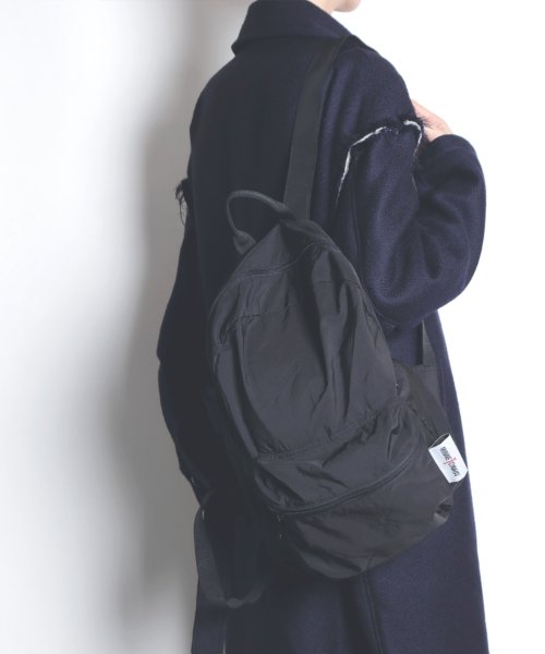 MAISON mou(メゾンムー)/【MINNETONKA/ミネトンカ】Packable backpack/パッカブルバックパック/ブラック