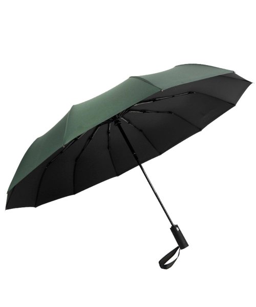 BACKYARD FAMILY(バックヤードファミリー)/折りたたみ傘 自動開閉 12本骨 晴雨兼用/グリーン