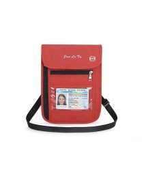 BACKYARD FAMILY(バックヤードファミリー)/パスポートケース スキミング防止 ストラップ付/レッド