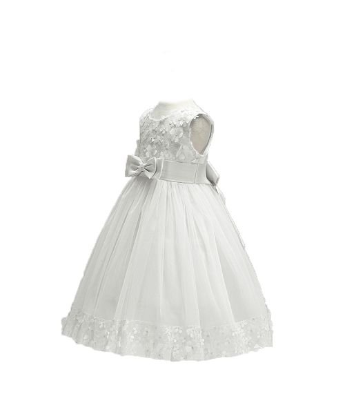 BACKYARD FAMILY(バックヤードファミリー)/子供ドレス花柄リボン付き/ホワイト