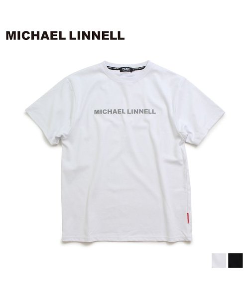 MICHAEL LINNELL(マイケルリンネル)/マイケルリンネル MICHAEL LINNELL Tシャツ 半袖 ロゴ カットソー メンズ レディース LOGO T SHIRT ブラック ホワイト 黒 白 M/ホワイト
