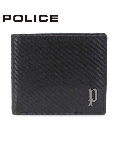 POLICE(ポリス)/ポリス POLICE 財布 二つ折り メンズ レザー LUCENTE SHORT WALLET ブラック 黒 PA－70200/ブラック