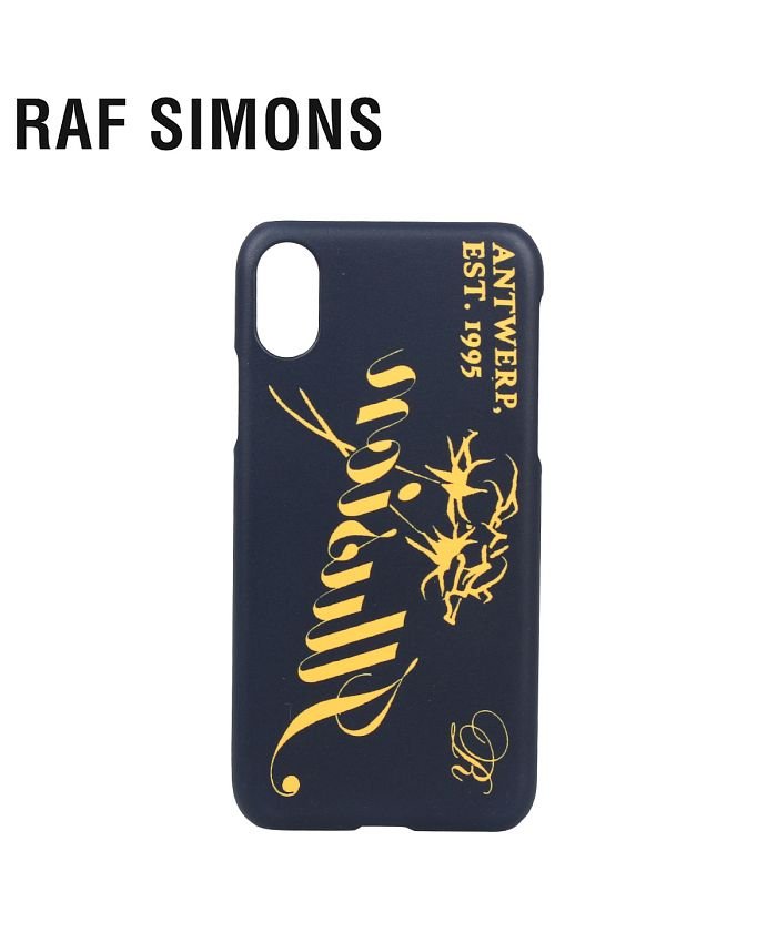 スニークオンラインショップ ラフ シモンズ RAF SIMONS iPhone XS X ケース スマホ 携帯 アイフォン メンズ レディース IPHONE CASE ネイビー 192−9 ユニセックス その他 iPhoneX/XS 【SNEAK ONLI