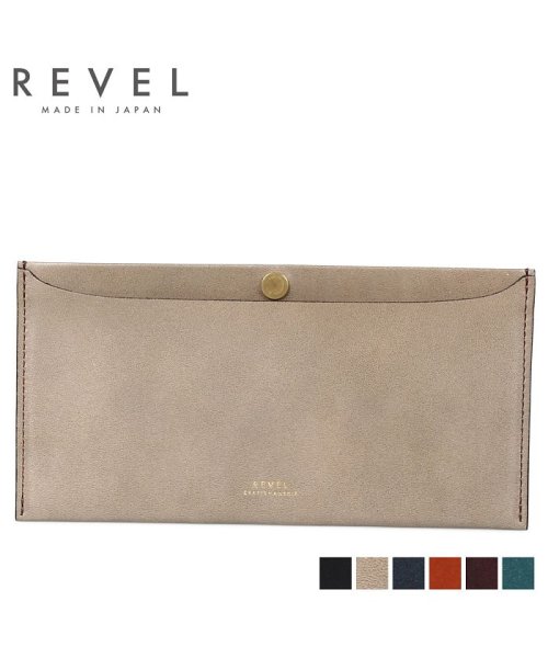 REVEL(レヴェル)/レヴェル REVEL 財布 長財布 メンズ レディース L.WALLET ブラック グレー ネイビー キャメル バーガンディ ブルー 黒 R302/グレー