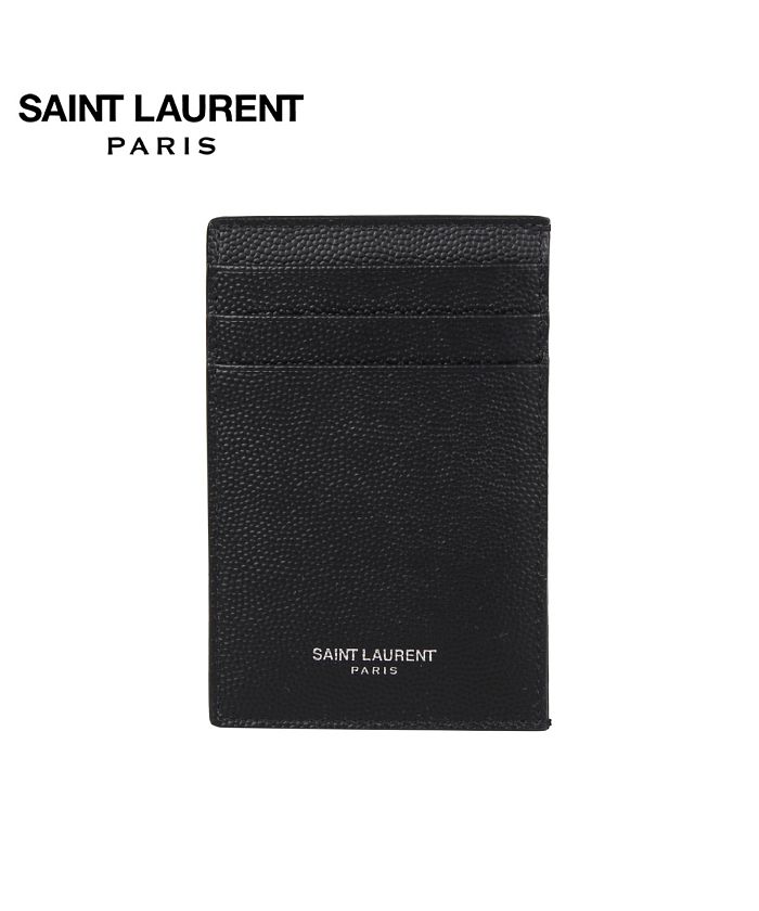 サンローラン パリ SAINT LAURENT PARIS パスケース カードケース ID 定期入れ メンズ METAL－CLIP  CARDHOLDER ブラッ