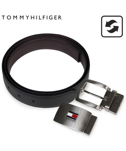 トミーヒルフィガー ベルト Tommy Hilfiger メンズ 本革 ベルトセット リバーシブル バックル ビジネス ブラック ブラウン 11tl08x007 トミーヒルフィガー Tommyhilfiger Magaseek